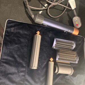 Dyson Hair Styler with Blue and Orange Accents